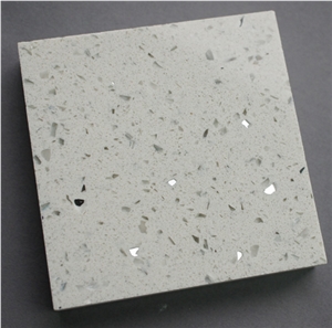White Crystal Artificial Quartz Stone Tile /Engineered Stone Slabs