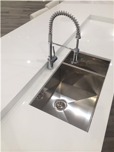 White Kitchen Countertop Of Nano-Crystallized Glass