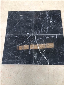 Nero Marquina Marble Tile More Vein,China Black Marquina Laminated Tile