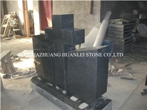 Absolute Black Monument, Hebei Black Granite Tombstone/Cross Tombstones/Cemetery Tombstones /Memorial /Gravestone