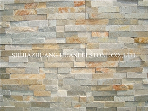 China Multicolor Slate Cultured Stone Wall Cladding, Exterior Facade, Facade Wall Tile