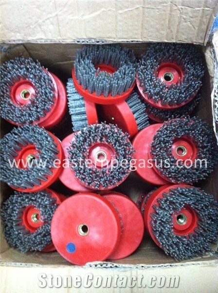 Round Stone Antique Abrasive Brushes With Different Grits