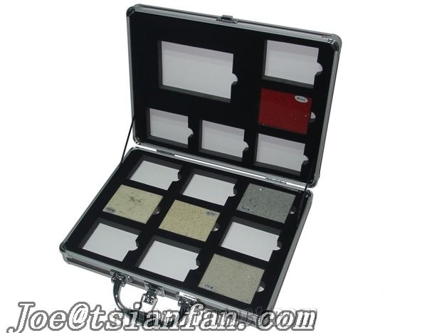 quartz stone tile sample suitcase/ sample suitcase for stone tile