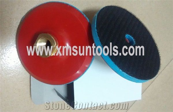 4",5" Plastic Backer Up,Red Rigid Backer Pads with Soam,Polishing Adaptor