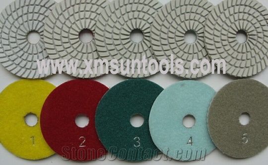 5 Steps Wet Polishing Pads,5 Position Pads,Quick Polishing Pads for Fast Cutitng