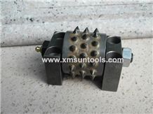 Bush Hammer Roller with 45 Segments, Diamond Bush Hammer Tools for Granite Marble and Other Stone Surface