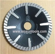 Counter cutting blade,Diamond cutting disc,Continuous stone cutting tools,Sintered turbo blade,Convex blade with T segment protection