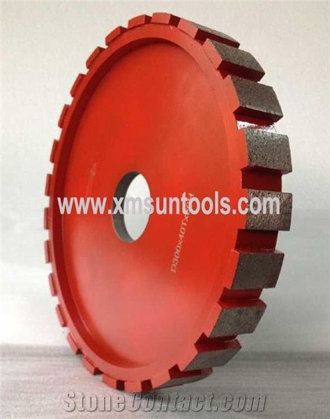 Diamond Milling Wheels Special Designed,Stone Grinding Tools Customerized, Calibrating Wheels for Granite and Marble, for Stone Thickness Calibration,Segmented Profile Wheel