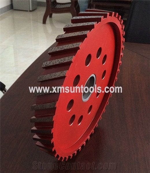 Diamond Milling Wheels with Holes,Stone Grinding Tools No Less Voice, Silent Calibrating Wheels for Granite and Marble, for Stone Thickness Calibration,Segmented Profile Wheel