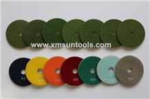 Square Type Wet Polishing Pads,Yellow Thickness 2.5mm for Fast Polishing, Diamond Stone Pads for Granite and Marble