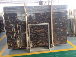 Black and Gold Marble Slabs & Tiles, Pakistan Black Gold Marble Tiles and Slabs