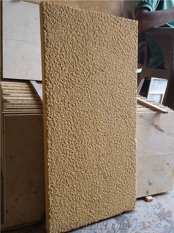 Golden Camel Bushhammred Marble Slabs & Tiles, Indus Gold Marble Slabs N Tiles