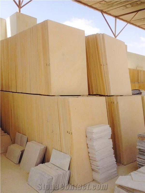 Yellow Sandstone Honed Slabs & Tiles, Pakistan Yellow Sandstone Honed Finished Slabs & Tiles First Choice for Export.