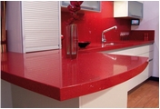 Star Red quartz countertops,  polished engineered stone kitchen counter tops 