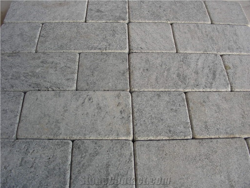 Classic Gray Marble Tumble Cobbles, Grey Marble Floor Covering Tiles, Walling Tiles