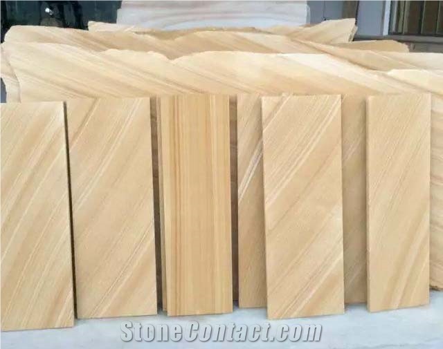 2016 Hot Sell Teak Wood Sandstone,Yellow Sandstone Tiles