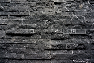 Black Marble Cultured Stone Ledge Stone for Walls