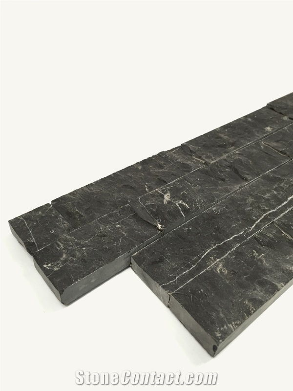 Black Marble Cultured Stone Ledge Stone for Walls