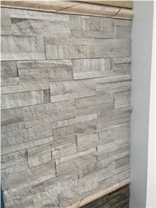 China Grey Marble Wall Cladding, Manufactured Corner Cultured Stone