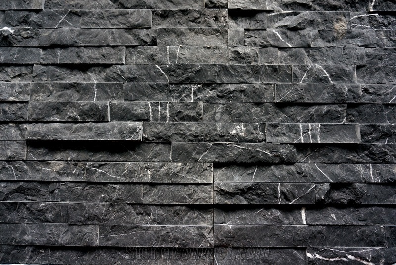Natural Nero Marquine Marble Cultured Stone,Stone Wall Decor