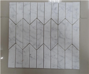 New Design White Marble Calacatta Mosaic in New Shape with Very Competitive Prices