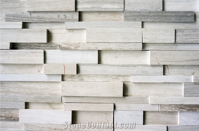 White Cultured Stone Stacked Stone Veneer for Interior and Exterior House Decor