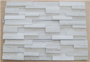 White Cultured Stone Stacked Stone Veneer for Interior and Exterior House Decor