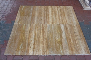 Travertine Yellow Golden Sienna Tiles & Slabs, Floor Covering Tiles, Walling Tiles