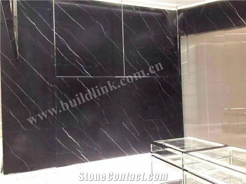 China Nero Marquina Venato,Nero Marquinia Marble,Black Marquinia Polished Tiles