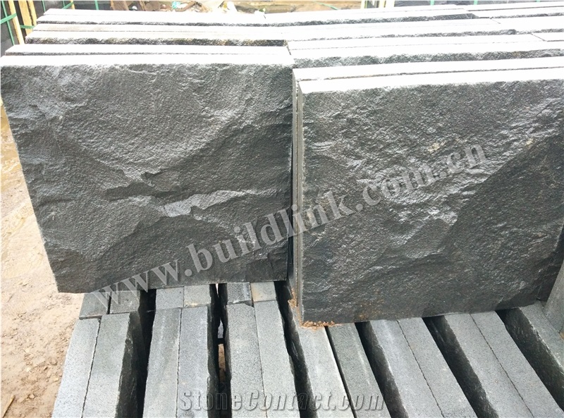 Hainan Grey Basalt Mushroom Stone, Basaltina, Basalto, Inca Grey, China Grey Basalt Split Face Walling Stone