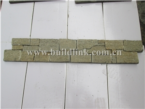 High Quality Sesame Yellow Slate Cement Cultured Stone, Slate Ledge Stone, Cement Cultured Stone,Yellow Wall Stone Cladding