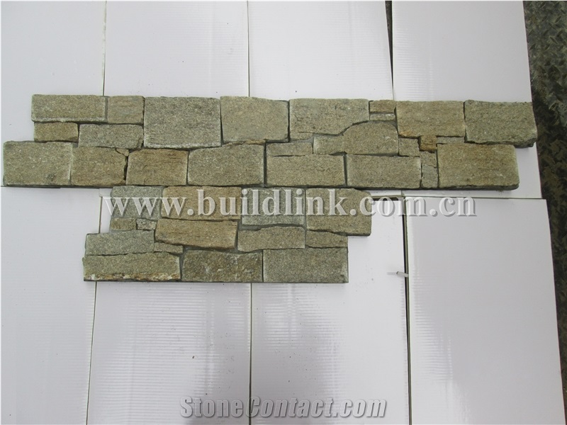 Sesame Yellow Slate Cement Cultured Stone, Slate Ledge Stone, Cement Cultured Stone,Yellow Wall Stone Cladding