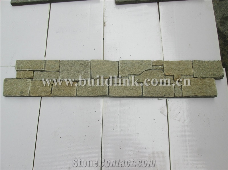 Sesame Yellow Slate Cement Cultured Stone, Slate Ledge Stone, Cement Cultured Stone,Yellow Wall Stone Cladding