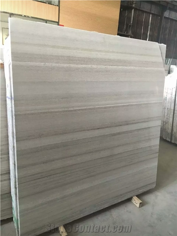 China Crystal Wooden Vein Marble Slabs, China White Marble