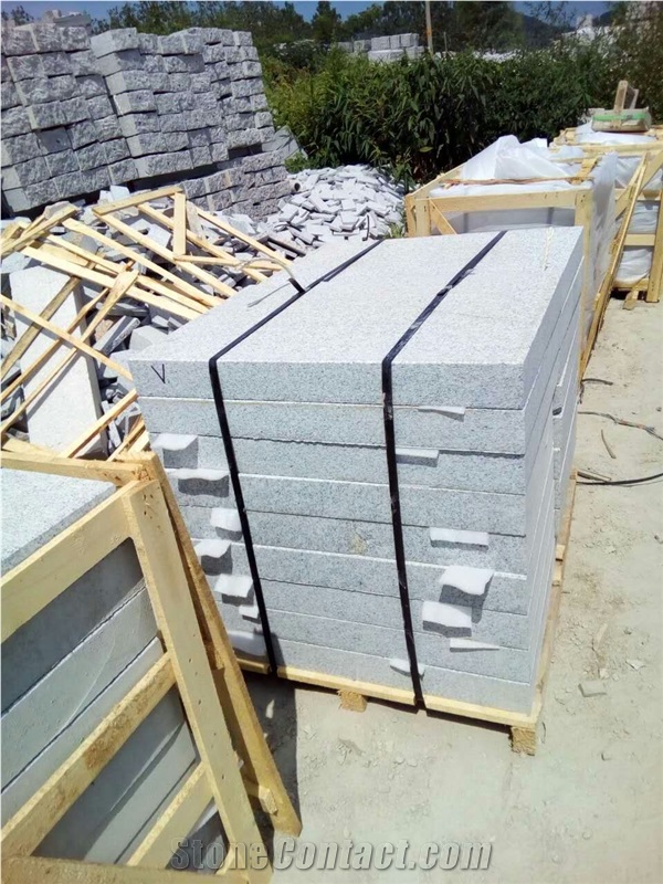China White Sesame Granite North Silver Grey G603 Non Rust Slant Kerbstone Paving Stone Competitive Prices