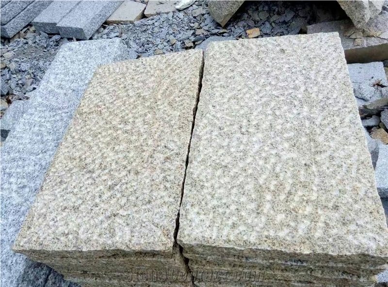 G350 Yellow Granite Rough Picked Pineapple Surface Paver