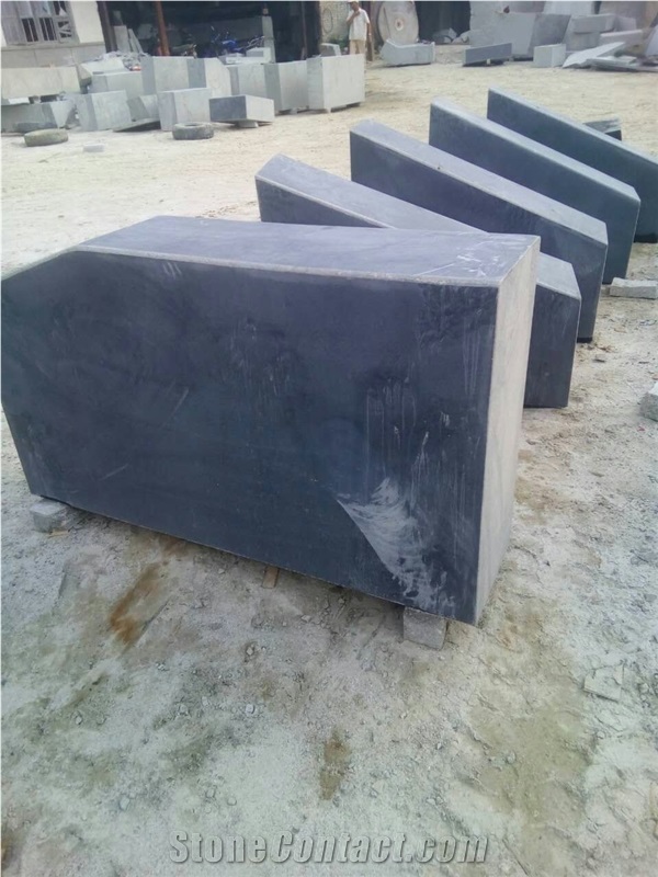 G370 Black Dark Grey Granite Kerbstone Honed Surface Side Stone Step Stone and Sitting Stone