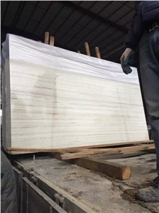 Hebei Crystal White Wood Vein Marble Big Slabs Tiles for Floor Low Prices