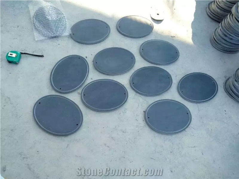 Natural Black Slate Plates Disk Wholesale Competitive Prices