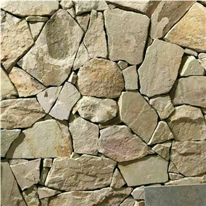 Yellow Slate Random Shape Culture Stack Stone for Wall and Paver