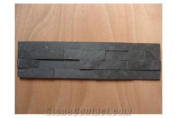 Black Slate Cultured Stone for Wall Cladding