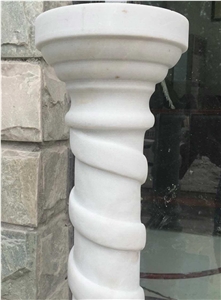 Hunan White Marble Pillar China White Marble Column