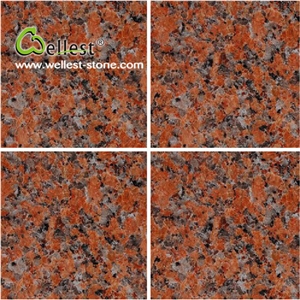 Factory 600x600mm Maple Red Granite Tile & Slab Floor Tile for Hotel Project