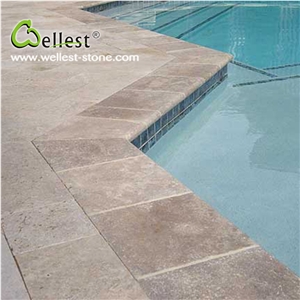 Factory Manufacture Beige Travertine Swimming Pool Coping Tile