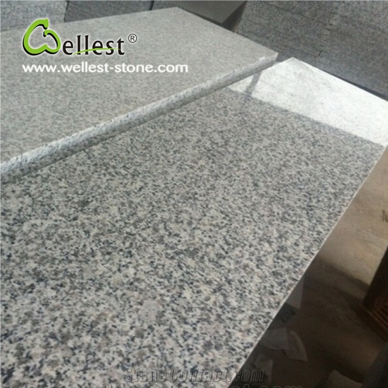 G603 Lunar Pearl Grey Granite Polished Flat Edge Kitchen Countertop