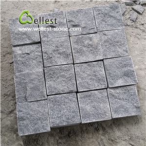 Rocky Ice Price G654 Granite Cube Stone / Cobble Walkway Paving Stone (10*10*5cm, Natural Split Face, Other Sawn Cut)