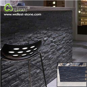 Wholesale Best Price Black Quartzite Feature Wall