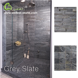 Wholesale China Natural Grey Slate Cultured Stone for Bathroom