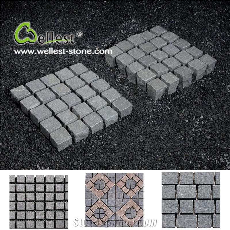 Wholesale Flamed Finished G603 Grey Granite Cube Stone Pavers for Garden Pathway