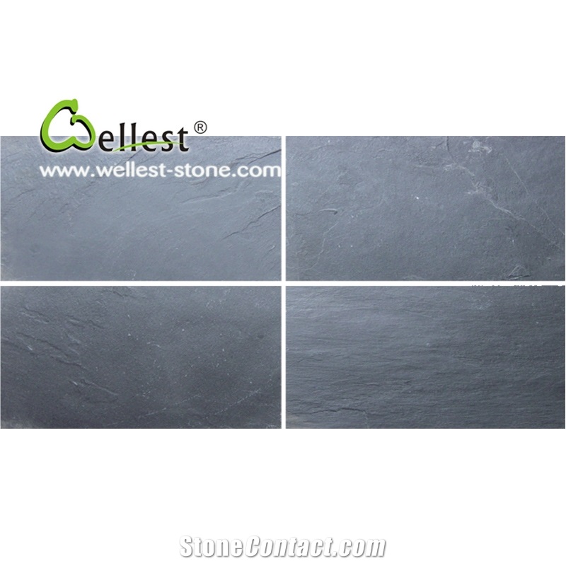 Wholesale Honed Surface Black Slate Paver for Interior and Exterior